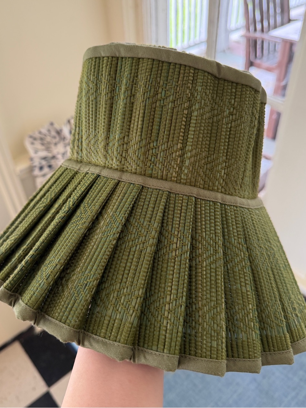 Lorna Murray straw sun hat olive green - small - Picture 8 of 8